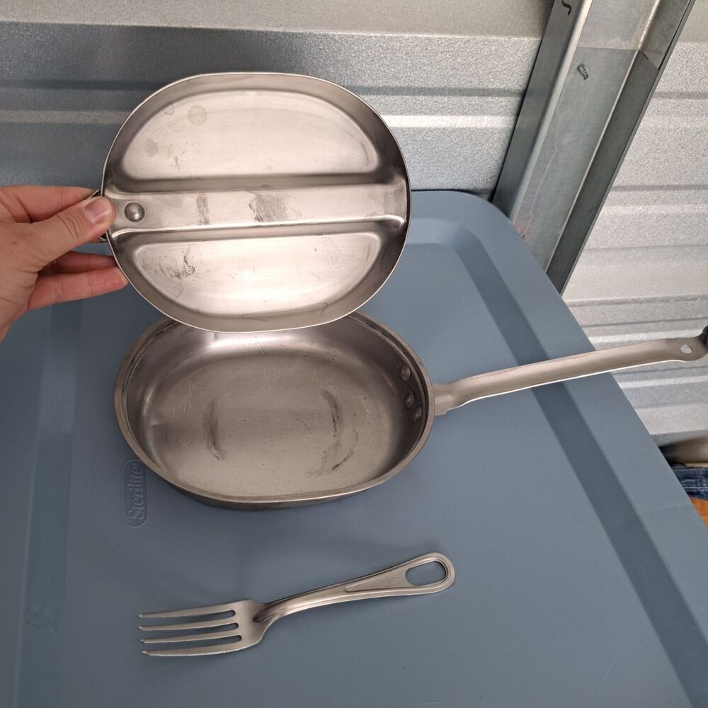 Vintage USA Military Mess Kit US Trico 1960 DA-33-031-QM-22259 With Fork Utensil
